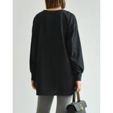 フロントロゴプリント長袖ロングTシャツ | Re:EDIT | 詳細画像30