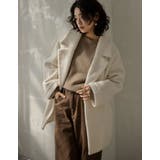 アイボリー(003) | [低身長サイズ有]フェイクウールシャギーダブルテーラードジャケット | Re:EDIT