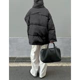 マイクロタフタマフラー付きノーカラー中綿フェイクダウンジャケット | Re:EDIT | 詳細画像15