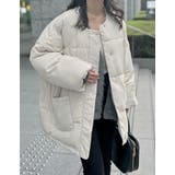 マイクロタフタマフラー付きノーカラー中綿フェイクダウンジャケット | Re:EDIT | 詳細画像10