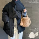 マイクロタフタマフラー付きノーカラー中綿フェイクダウンジャケット | Re:EDIT | 詳細画像1