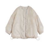 マイクロタフタマフラー付きノーカラー中綿フェイクダウンジャケット | Re:EDIT | 詳細画像38