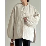 サイドジップノーカラー中綿ジャケット | Re:EDIT | 詳細画像3