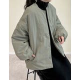 サイドジップノーカラー中綿ジャケット | Re:EDIT | 詳細画像5