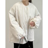 サイドジップノーカラー中綿ジャケット | Re:EDIT | 詳細画像34