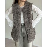 モカグレー(005) | プードルフェイクファーミドルベスト | Re:EDIT