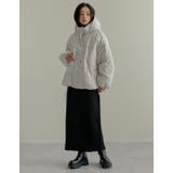 [低身長サイズ有]フード付きスタンドカラーフェイクダウン中綿ジャケット | Re:EDIT | 詳細画像13 