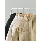 [低身長サイズ有]フード付きスタンドカラーフェイクダウン中綿ジャケット | Re:EDIT | 詳細画像2 