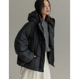 [低身長サイズ有]フード付きスタンドカラーフェイクダウン中綿ジャケット | Re:EDIT | 詳細画像3 