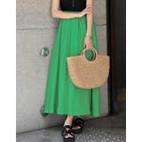 グリーン(017) | [低身長/高身長サイズ有]ボイルクリンクルマキシフレアスカート | Re:EDIT