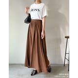 [低身長/高身長サイズ有]ボイルクリンクルマキシフレアスカート | Re:EDIT | 詳細画像16 