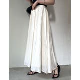 [低身長/高身長サイズ有]ボイルクリンクルマキシフレアスカート | Re:EDIT | 詳細画像4 