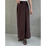 [新色追加][低身長/高身長サイズ有]ドライタッチラップベルトナロースカート | Re:EDIT | 詳細画像3 