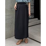 [新色追加][低身長/高身長サイズ有]ドライタッチラップベルトナロースカート | Re:EDIT | 詳細画像4 