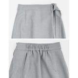 [新色追加][低身長/高身長サイズ有]ドライタッチラップベルトナロースカート | Re:EDIT | 詳細画像32 