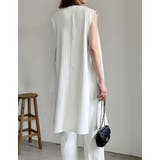 [低身長サイズ有]パールボタンサイドベルトノーカラージレベスト | Re:EDIT | 詳細画像11 