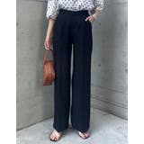 ブラック(001) | [低身長/高身長サイズ有][洗濯機で洗える]ドライタッチセンタープレスパンツ | Re:EDIT