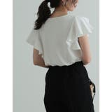 [接触冷感][UVカット]フリルスリーブ半袖Tシャツ | Re:EDIT | 詳細画像13 