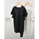 [接触冷感][UVカット]フリルスリーブ半袖Tシャツ | Re:EDIT | 詳細画像2 