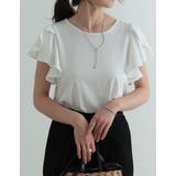 [接触冷感][UVカット]フリルスリーブ半袖Tシャツ | Re:EDIT | 詳細画像10 