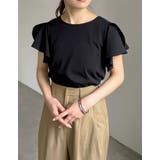 [接触冷感][UVカット]フリルスリーブ半袖Tシャツ | Re:EDIT | 詳細画像21 