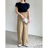 [接触冷感][UVカット]フリルスリーブ半袖Tシャツ | Re:EDIT | 詳細画像22 