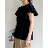 [接触冷感][UVカット]フリルスリーブ半袖Tシャツ | Re:EDIT | 詳細画像24 