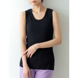 [洗濯機で洗える]カシミヤタッチサマーリブニットタンクトップ | Re:EDIT | 詳細画像2 