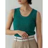 [洗濯機で洗える]カシミヤタッチサマーリブニットタンクトップ | Re:EDIT | 詳細画像3 