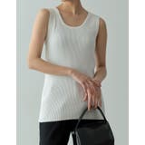 [洗濯機で洗える]カシミヤタッチサマーリブニットタンクトップ | Re:EDIT | 詳細画像21 