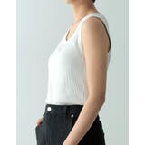 [洗濯機で洗える]カシミヤタッチサマーリブニットタンクトップ | Re:EDIT | 詳細画像22 