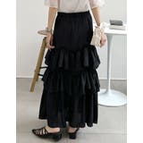 [低身長/高身長サイズ有]ワッシャークロスティアードスカート | Re:EDIT | 詳細画像10 