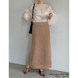 無地orボーダーフィッシュネットニットナロースカート | Re:EDIT | 詳細画像16 