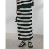 無地orボーダーフィッシュネットニットナロースカート | Re:EDIT | 詳細画像2 