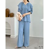 [低身長/高身長サイズ有]楊柳クレープストレートパンツ | Re:EDIT | 詳細画像15 