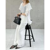 [低身長/高身長サイズ有]楊柳クレープストレートパンツ | Re:EDIT | 詳細画像22 