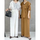 [低身長/高身長サイズ有]楊柳クレープストレートパンツ | Re:EDIT | 詳細画像29 