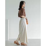 [新色追加][低身長サイズ有]コットンリネンラップ風スカート | Re:EDIT | 詳細画像16 