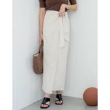 [新色追加][低身長サイズ有]コットンリネンラップ風スカート | Re:EDIT | 詳細画像4 