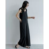 [低身長サイズ有][洗濯機で洗える]フリルストラップスクエアネックオールインワン | Re:EDIT | 詳細画像11 