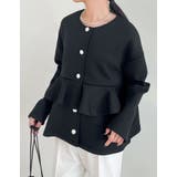 パールモチーフボタンフリルダンボールブルゾン | Re:EDIT | 詳細画像14