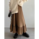 [低身長サイズ有]カットジョーゼットダブルプリーツスカート | Re:EDIT | 詳細画像4 