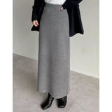 チャコールグレー(006) | [低身長サイズ有][洗濯機で洗える]ミラノリブナローニットスカート | Re:EDIT