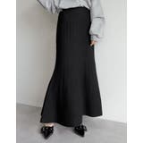 ブラック(001) | [低身長サイズ有]マーメイドミラノリブニットスカート | Re:EDIT