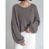 モカブラウン(605) | [神山まりあさん着用][1枚で主役級]プードルシャギーニットトップス | Re:EDIT