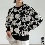 ジャガード編みフラワー柄ニットプルオーバー | Re:EDIT | 詳細画像1