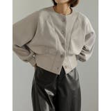 [イージーケア]ライトダンボールラグランVネックショートカーディガン | Re:EDIT | 詳細画像4 