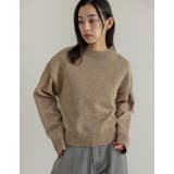 [累計販売枚数5,700枚突破！]アルパカタッチクロップド丈ニットプルオーバー | Re:EDIT | 詳細画像2 