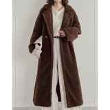 [低身長サイズ有]ボアビッグカラーダブルチェスターコート | Re:EDIT | 詳細画像3 