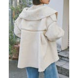 ビッグカラーフェイクレザーパイピングフレアボアコート | Re:EDIT | 詳細画像15